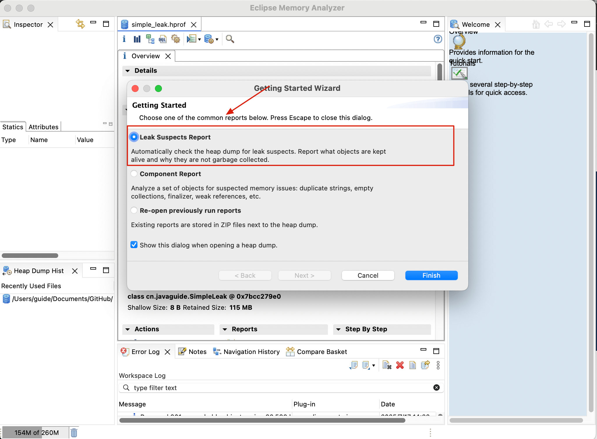 Mat Leak Suspects Report
