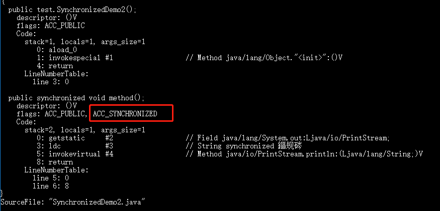 synchronized关键字原理 