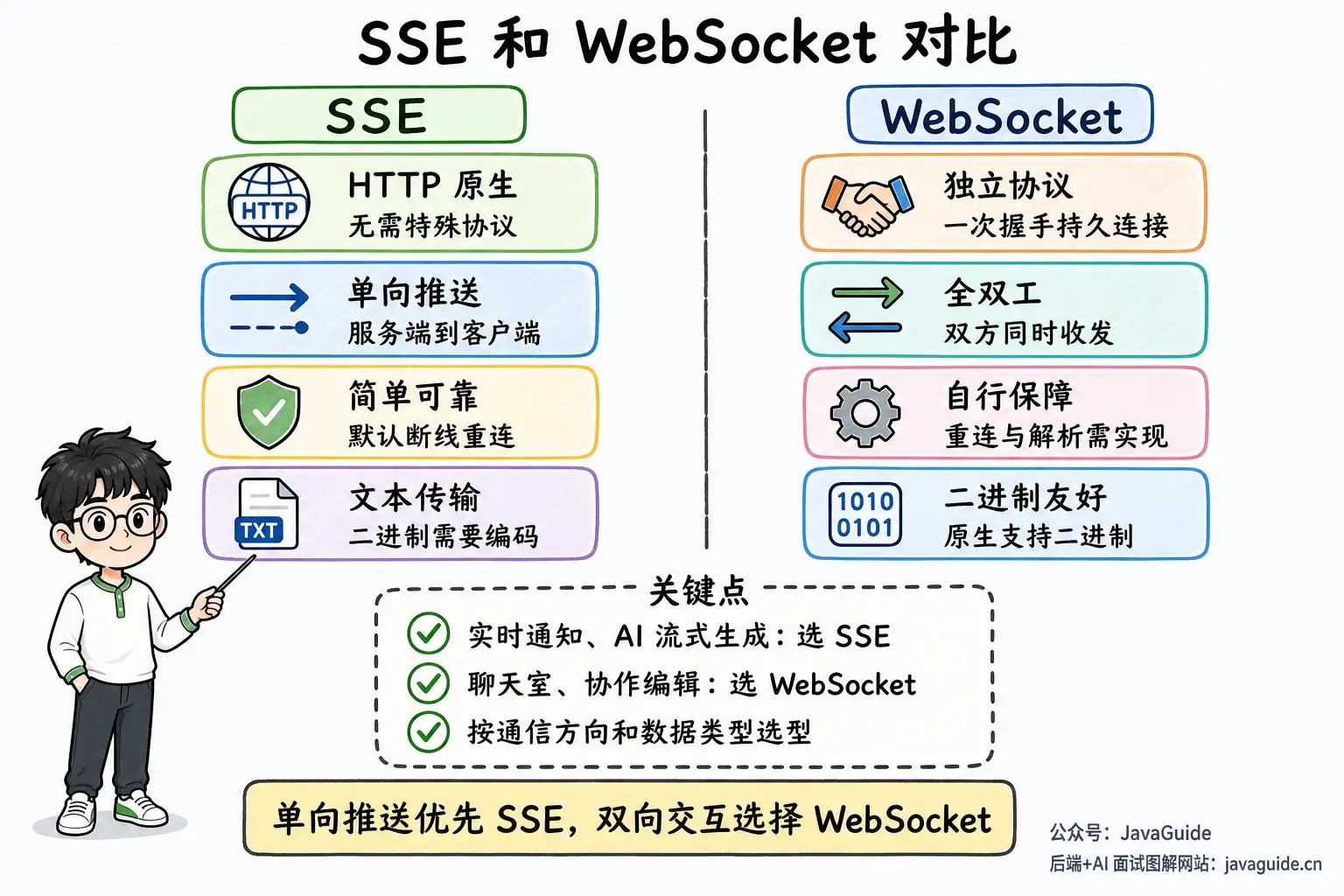 SSE 和 WebSocket 对比