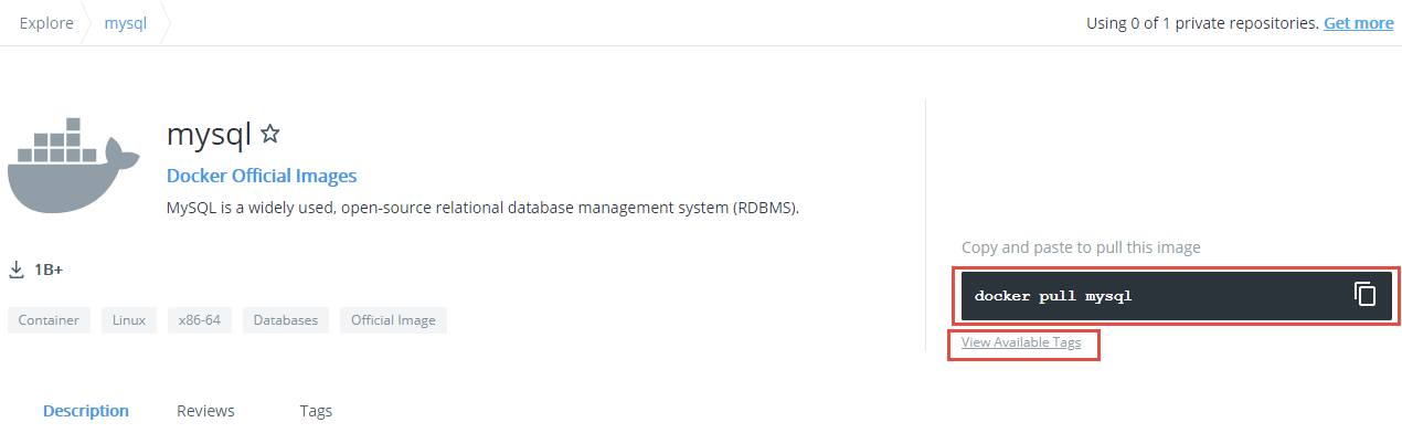 MySQL 官方镜像 