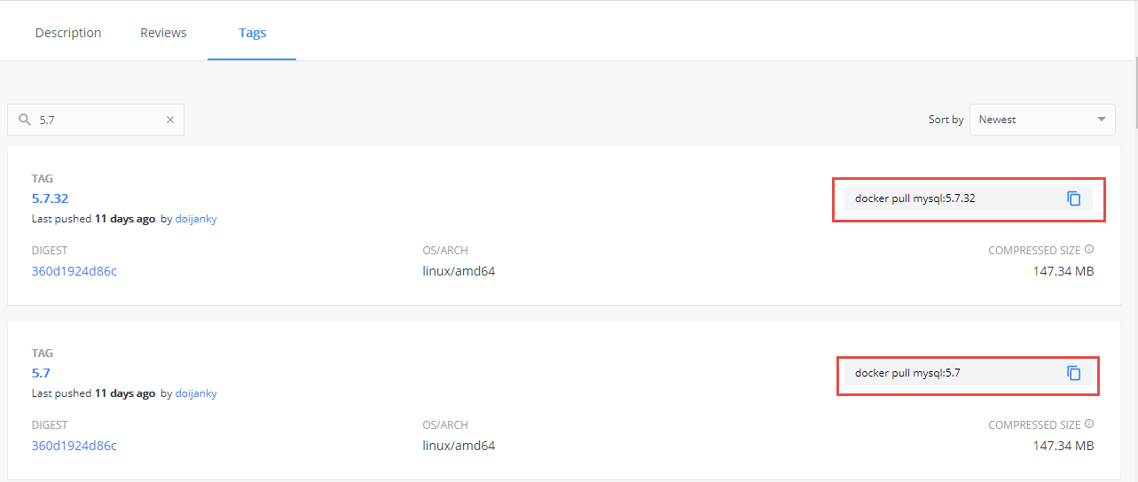 查看其他版本的 MySQL 